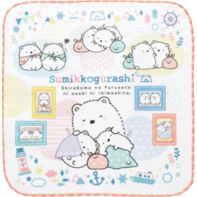 【グッズ-タオル】すみっコぐらし しろくまのふるさと ミニタオル