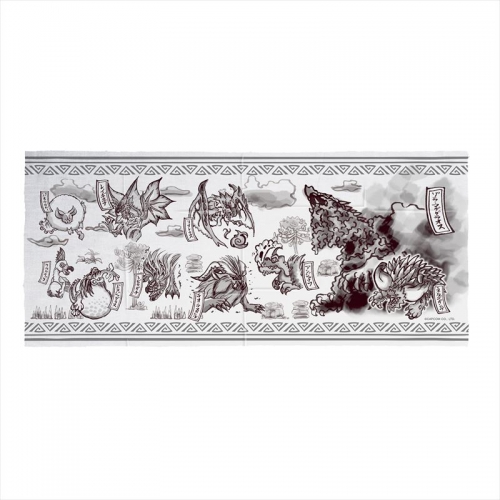 グッズ 手拭 モンスターハンター ワールド 和柄手ぬぐい 黒 アニメイト