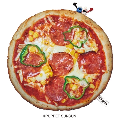 【グッズ-食品】パペットスンスン パペットスンスンピザクッションポーチ