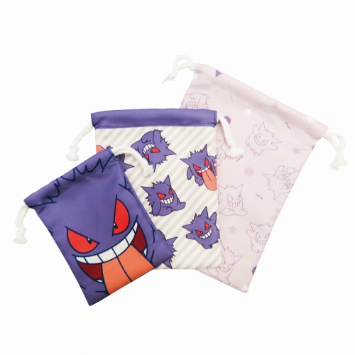 グッズ 巾着 ポケットモンスター 3p巾着 ゲンガー アニメイト
