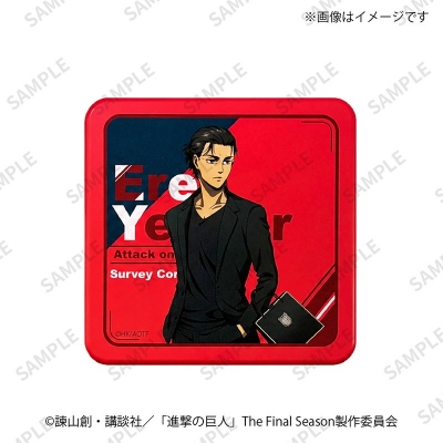 【グッズ-小物入れ】進撃の巨人 スクエア缶 エレン