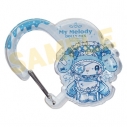 【グッズ-キーホルダー】マイメロディ&クロミ×DollyMix アクリルハートカラビナ マイメロディの画像