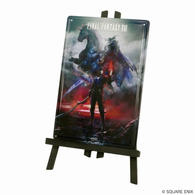 【グッズ-置きもの】ファイナルファンタジーXVI イーゼル付きメタルプレート バルナバス&オーディン
