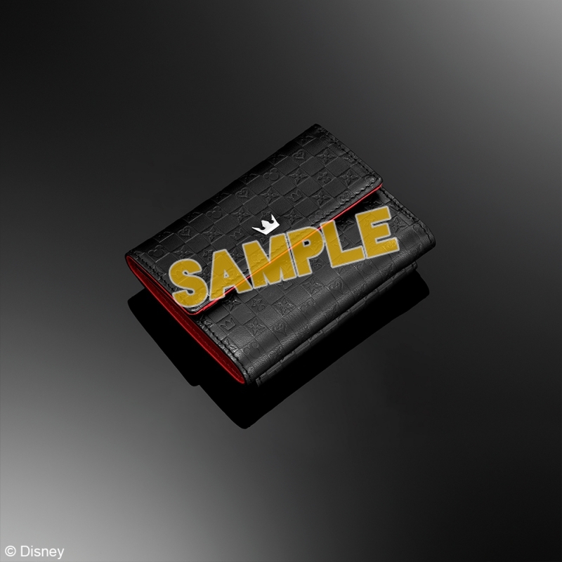【グッズ-財布】キングダムハーツ 三つ折り財布 <ブラック & レッド>