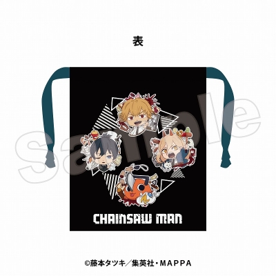 【グッズ-巾着】チェンソーマン 巾着 ブラック キャラっとブーケ