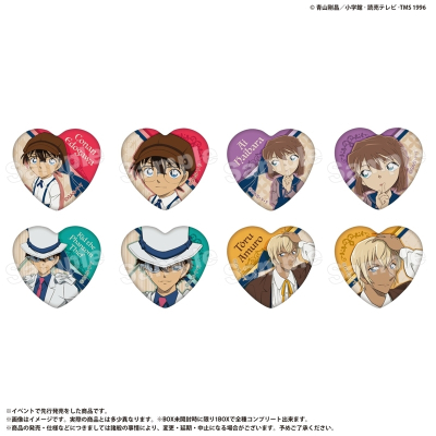 【グッズ-バッチ】名探偵コナン トレーディングハート缶バッジ