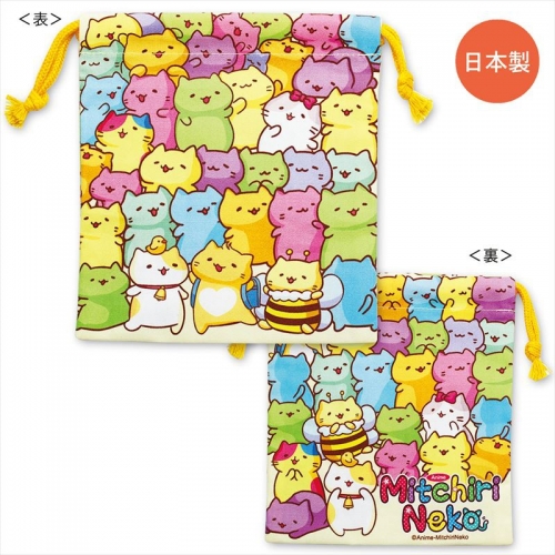 グッズ 巾着袋 みっちりねこ 巾着 集合 アニメイト