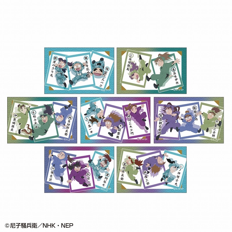 グッズ-バッチ】忍たま乱太郎 トレーディングスクエア缶バッジ(かるた 