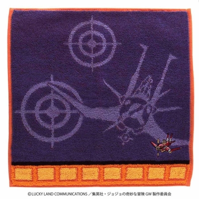 【グッズ-ハンカチ】ジョジョの奇妙な冒険 黄金の風 タオルハンカチ エアロスミス パープル
