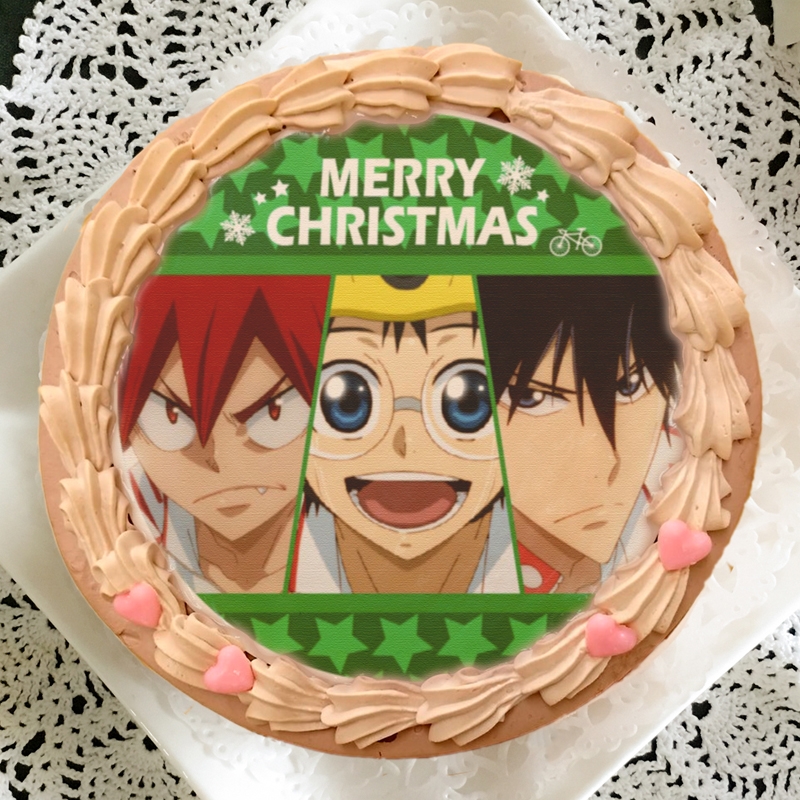 グッズ 食品 お菓子 12月14日発送分 プリケーキ テレビアニメ 弱虫ペダルglory Line クリスマスケーキ チョコクリーム 鳴子 小野田 今泉 アニメイト