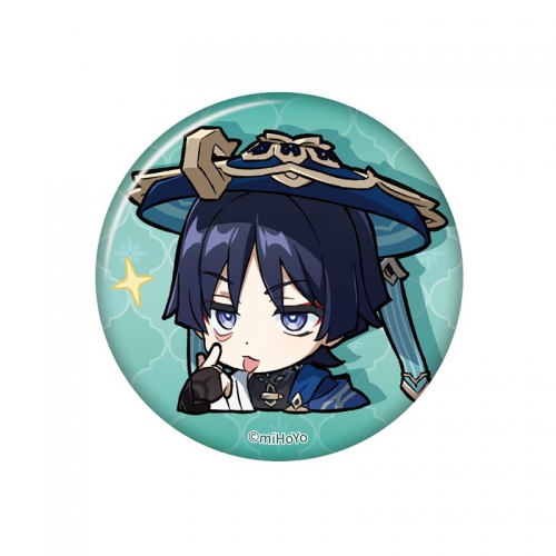 グッズ-バッチ】原神 缶バッジ 放浪者 ちびキャラスタンプシリーズ  