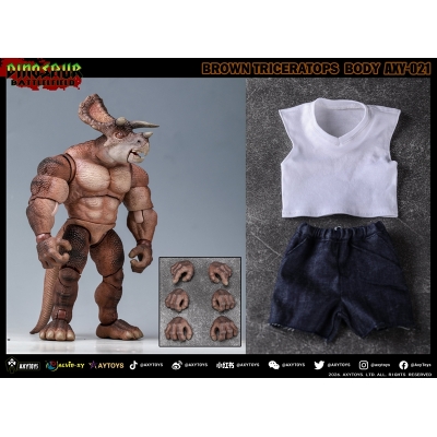 【アクションフィギュア】ダイナソー・バトルフィールドシリーズ トリケラトプス AXY-021(旧国王) スタンダード版 1/9