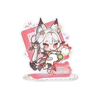 【グッズ-スタンドポップ】鳴潮 『鳴潮』×『YUE XIN MEOW』 共鳴の日常テーマ アクリルスタンド 心×『YUE XIN MEOW』Ver.