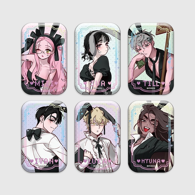 【グッズ-バッチ】ALIEN STAGE バニステ_ランダム角丸スクエア缶バッジ 6種