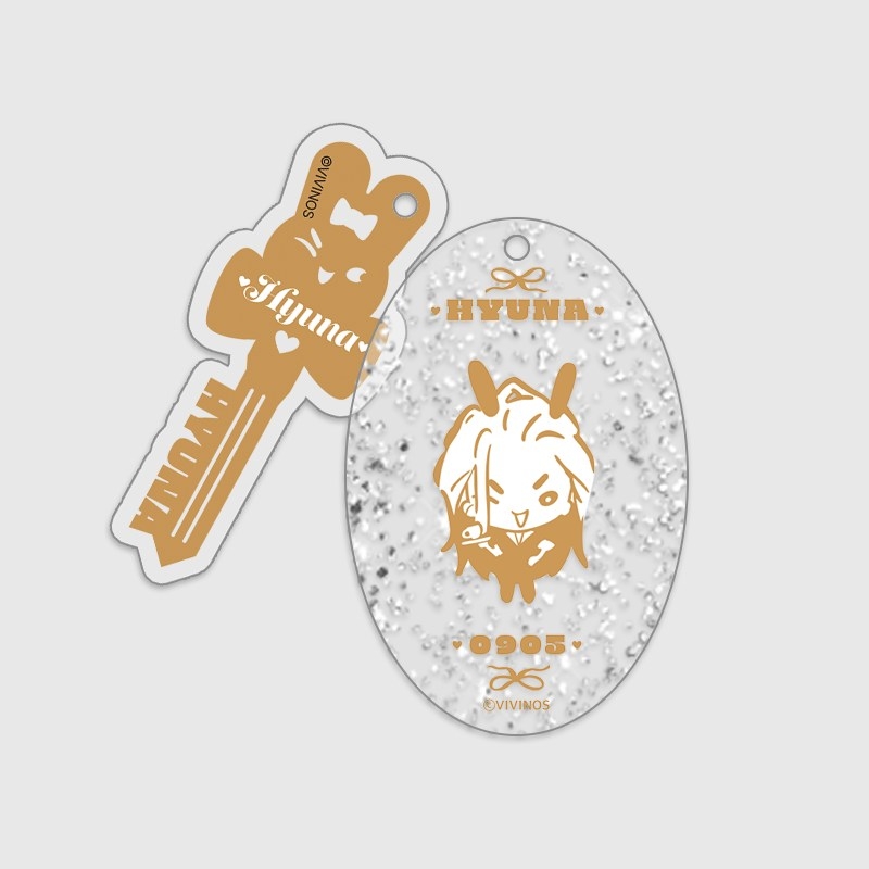 【グッズ-キーホルダー】ALIEN STAGE バニステ_鍵型アクリルチャームキーホルダー_HYUNA