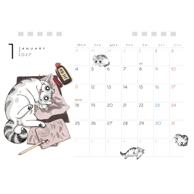 【その他(書籍)】夜は猫といっしょ 2027 CALENDAR 卓上版